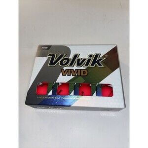Volvik Vivid Golf Balls Matte Red One Dozen Neon Pink Hot Dozen 12